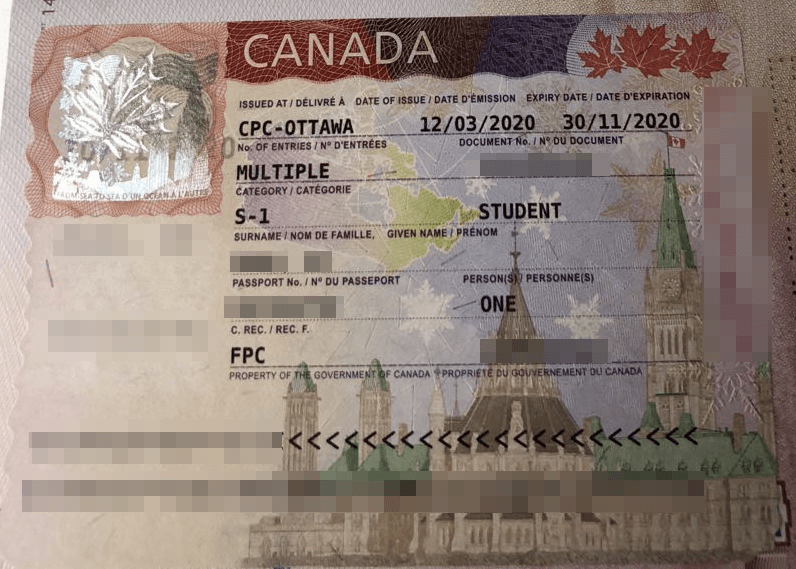 Canada Student Visa (“小签”的一种)